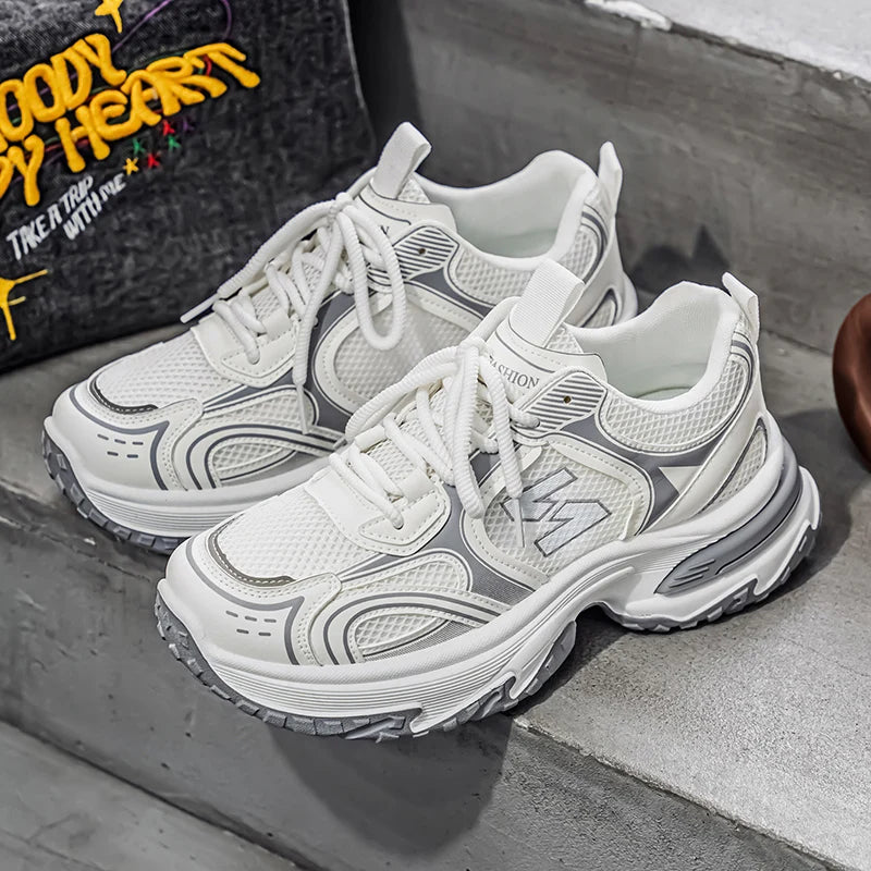 Apex Silver Mesh Runners For Men
