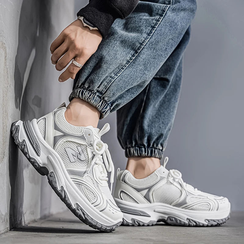 Apex Silver Mesh Runners For Men