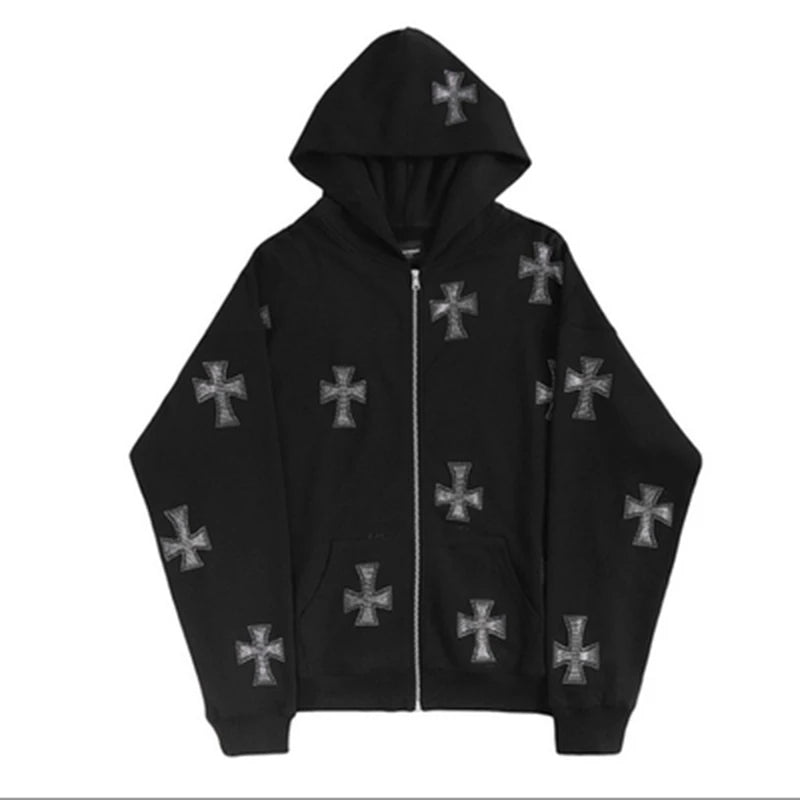 Nova Harajuku Punk Crystal Hoodie For Women