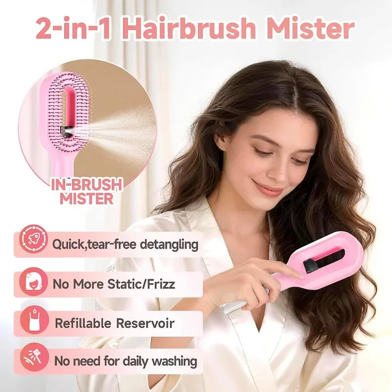 Hairbrush Sprayer Brush 2 in 1 Multi-functional Spray Bottle
