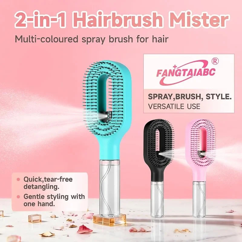 Hairbrush Sprayer Brush 2 in 1 Multi-functional Spray Bottle