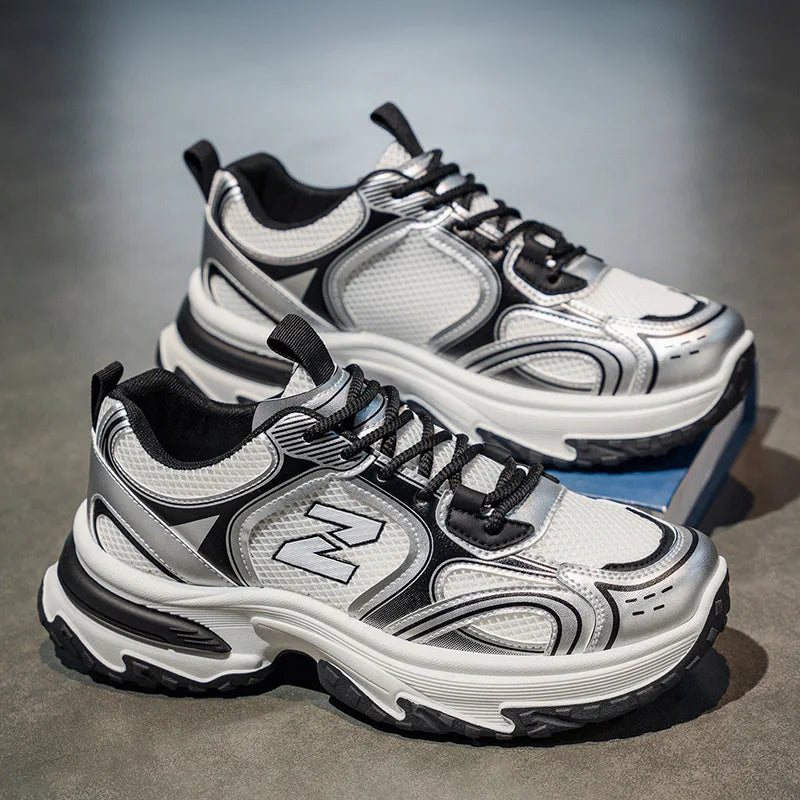 Apex Silver Mesh Runners For Men