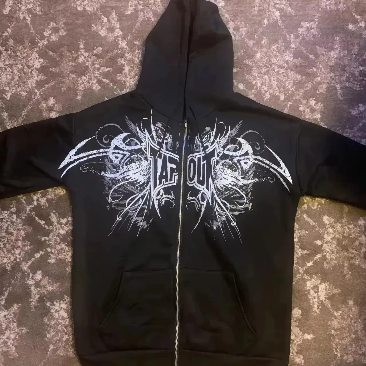 Nova Grunge Tribal Full Zip Hoodie For Women