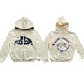 Nova Star Letter Print Zip Hoodie For Men