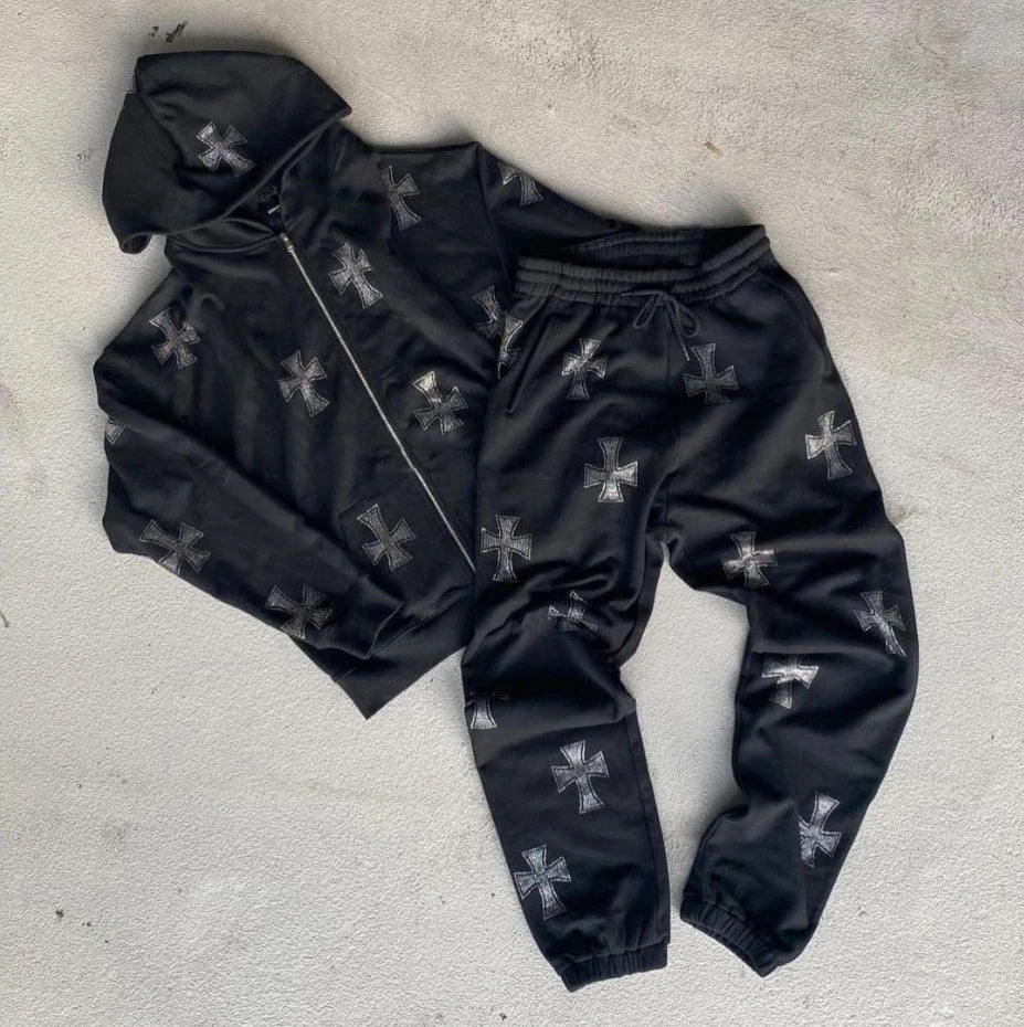 Nova Harajuku Punk Crystal Hoodie For Women