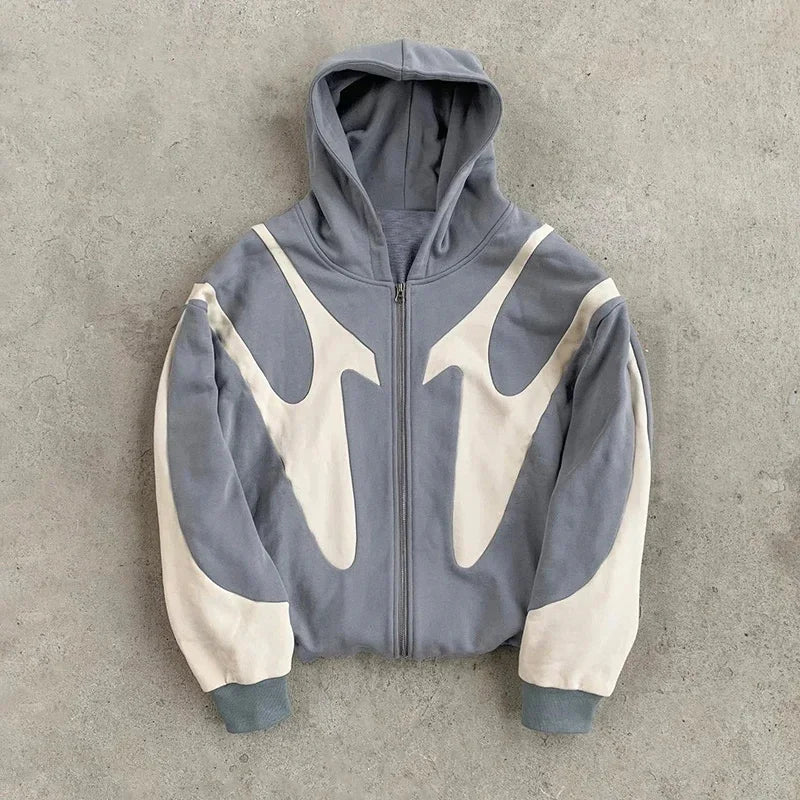 Y2k Harajuku Zipper Hoodies Fashion men's Clothing