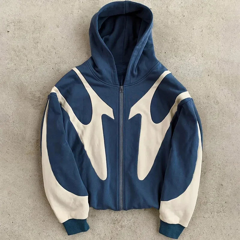 Y2k Harajuku Zipper Hoodies Fashion men's Clothing