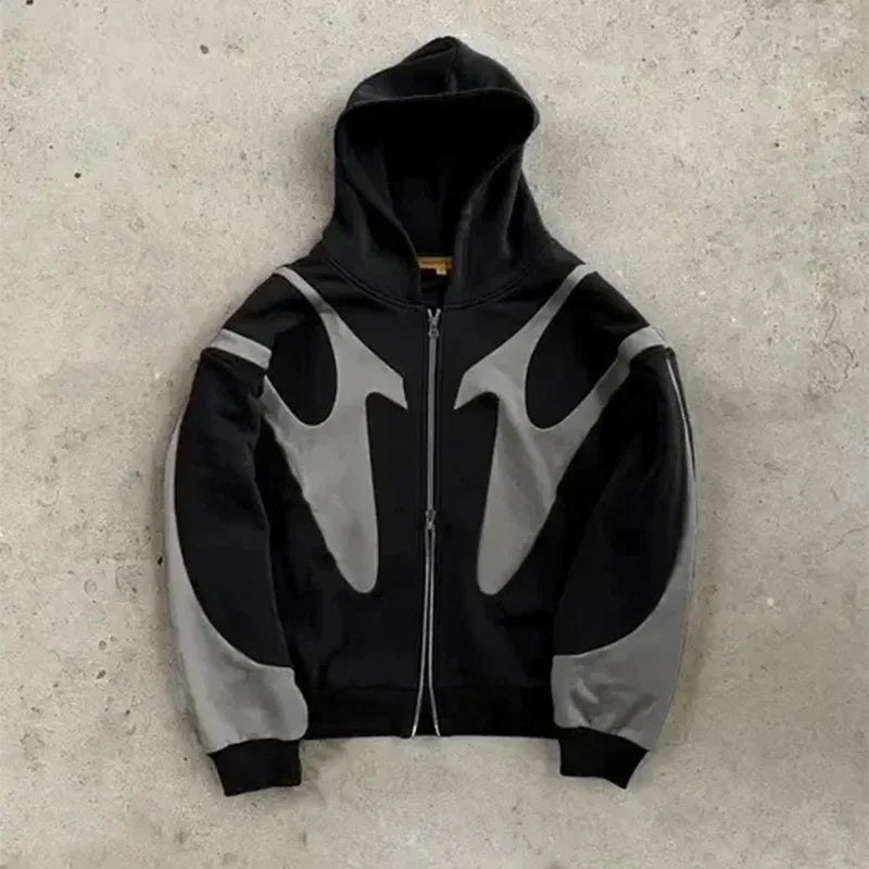 Y2k Harajuku Zipper Hoodies Fashion men's Clothing