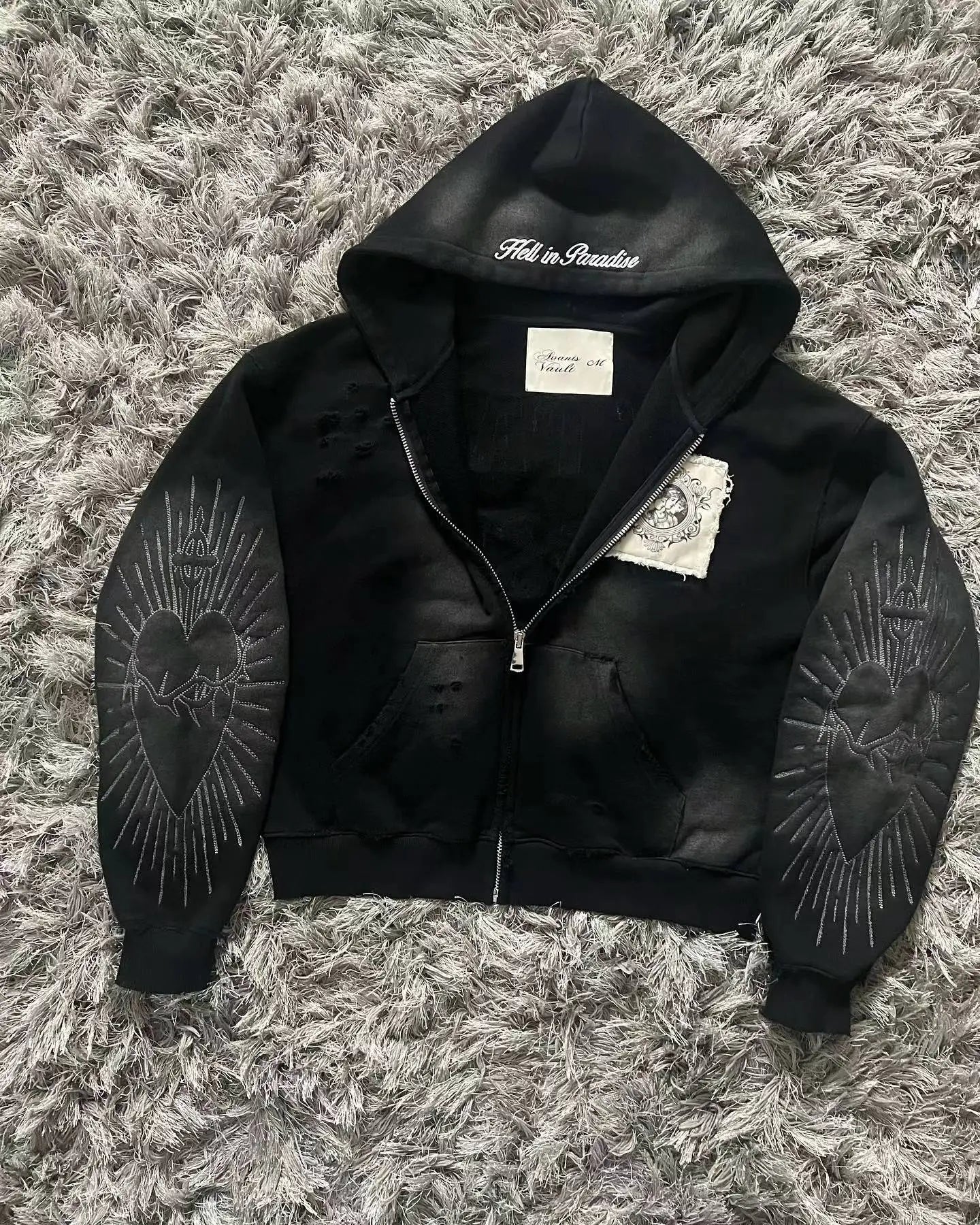 Nova Grunge Tribal Full Zip Hoodie For Women