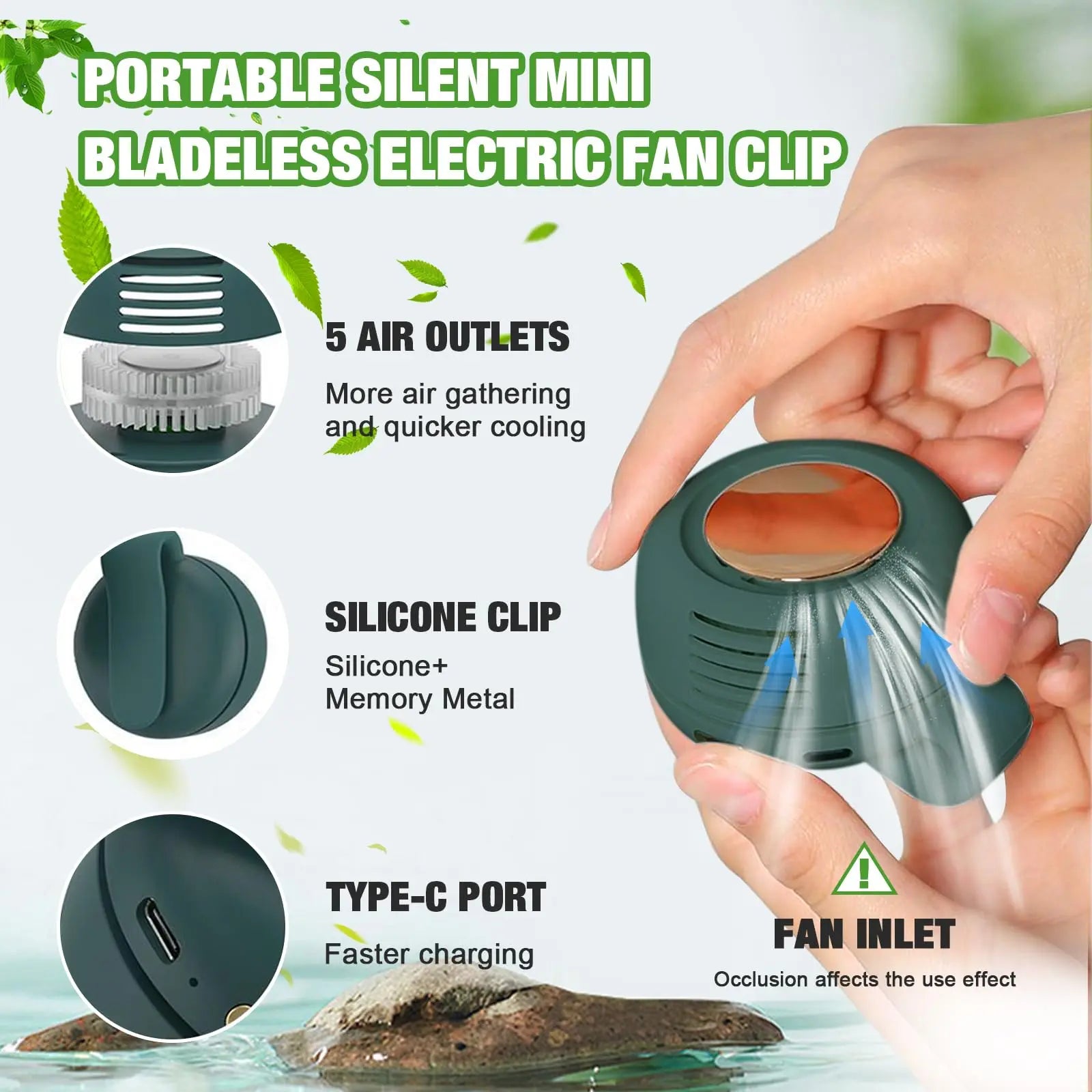 NovaBreeze™ - Portable Cooling Fan & Mirror