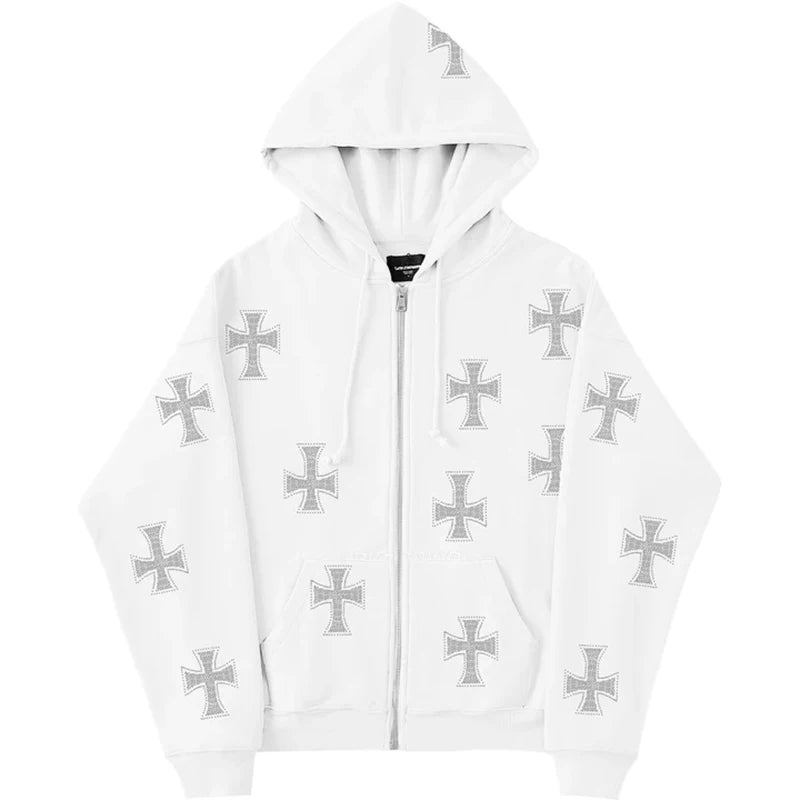 Nova Harajuku Punk Crystal Hoodie For Women