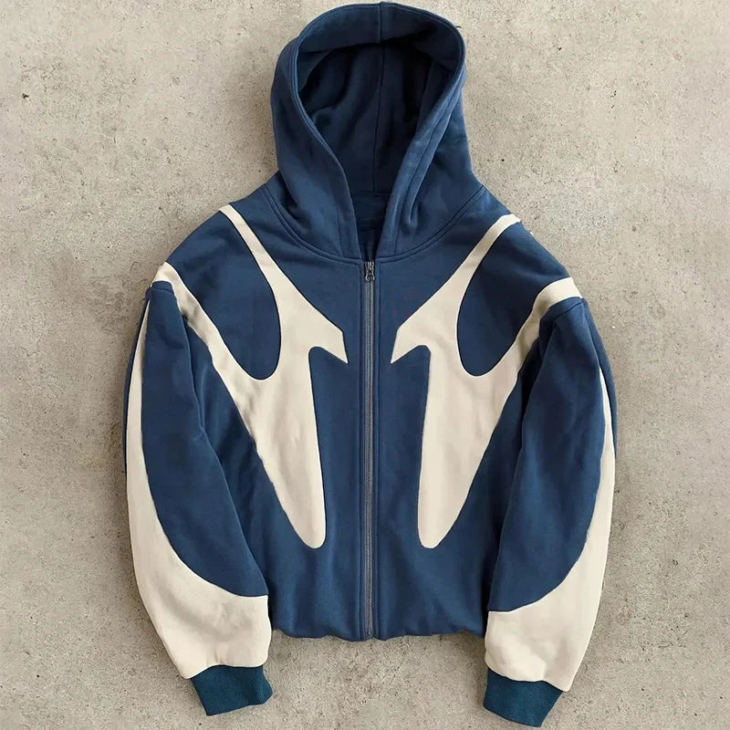 Y2k Harajuku Zipper Hoodies Fashion men's Clothing