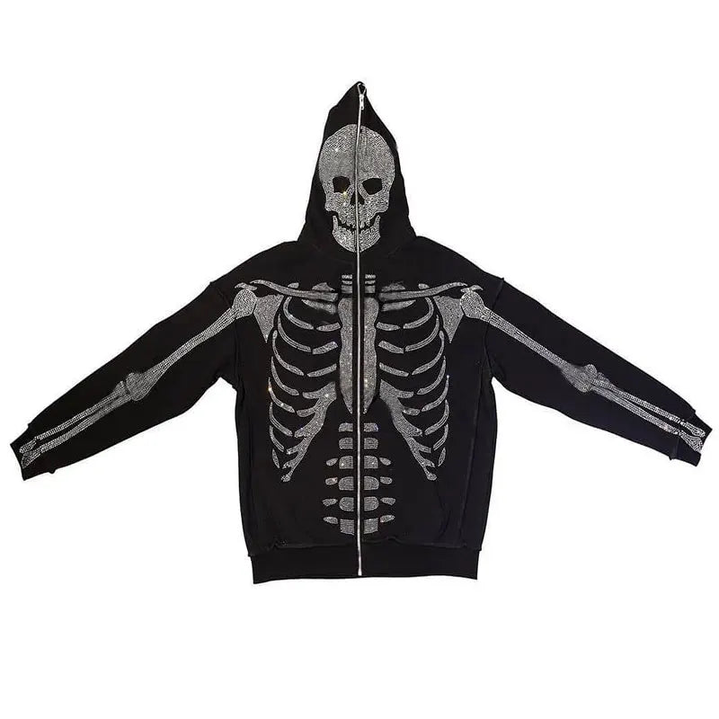 Nova Retro Skeleton Full-Zip Hoodie For Men