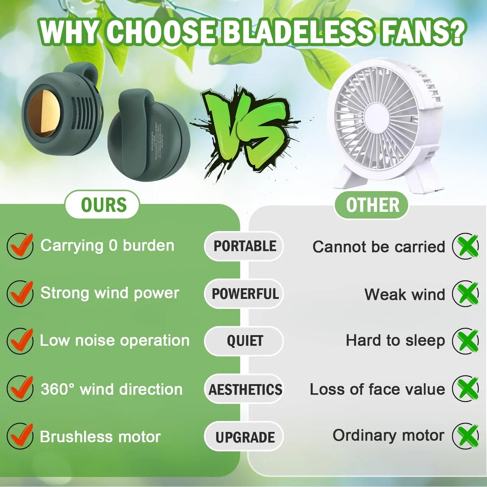 NovaBreeze™ - Portable Cooling Fan & Mirror